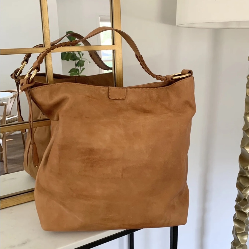 Mark & Graham Tan and Brown Leather Tote